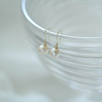 wholesale 9K Gold Pearl Ear Hook New Trendy Earrings Simple and Small Design Elegant and Retro-9K per price