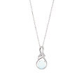 wholesale 925 Sterling Silver Synthetic Opal Necklace for Women,-0-4
