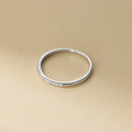 wholesale S925 Sterling Silver Fresh Sweet Ins Style Niche Design Exquisite Advanced Diamond-Inlaid Plain Ring R02147-0-4