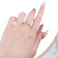 wholesale S925 silver jewelry new retro rope twist 6*12 marquise ring mid-century light luxury live cross-border-0-4
