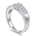 wholesale S925 Sterling Silver Cross-Border Hot-Selling Women's Ring, Light Luxury Niche Fashion Minimalist Row Diamond Ring, Factory Direct Supply-0-4