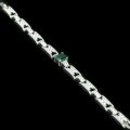 wholesale 925 Silver Gold-Plated Bracelet with High-Carbon Diamond Muzo Green Art Deco Antique Versatile Jewelry for Women-0-0