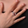 wholesale 925 Silver Openable Ring with Spey Jewelry's New 2ct 7*9mm Oval Ice-Cut Padparadscha-Colored High-Carbon Diamond-0-3
