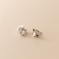 wholesale S925 Sterling Silver Minimalist Synthetic Pearl Three-Leaf Ear Clasp Fashion Elegant Earrings M00629-0-4