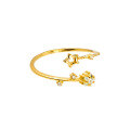 wholesale S925 Sterling Silver Korean Fashion Star Ring with Inlaid Diamonds, Adjustable and Simple Hand Jewelry J8727-0-4