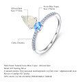 wholesale S925 Sterling Silver New European and American Fashion Natural Gemstone Opal Ring for Women, Cross-Border Simple and Elegant-0-6