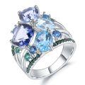 wholesale S925 Sterling Silver Designer Luxury Style Gemstone Ring for Banquet with High-End Appeal-0-4