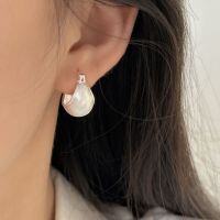 wholesale S925 Sterling Silver Frosted Brushed Ear Clasp for Women, New Collection, High-End and Unique Earrings-Sterling silver