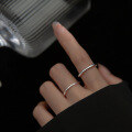 wholesale 999 Silver Unisex Plain Ring Minimalist Japanese Style Understated Trendy Jewelry R01553-0-2