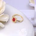 wholesale 925 Silver 20 New Small Fashion Retro Geometric Red Ruby Ring for Women Simple Factory Direct-0-2