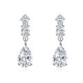 wholesale 14K Gold Light Luxury Cultivated Diamond Pear-Shaped Drop Earrings for Women, Trendy K Gold Earrings-0-0