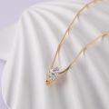 wholesale S925 Silver Marquise Moissanite Pendant Necklace Light Luxury Clavicle Chain Amazon Hot Selling In Stock Wholesale-0-2