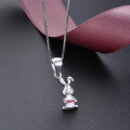 wholesale S925 Sterling Silver Ladies' Fashion New Creative Rogue Bunny Pendant Minimalist Drip Enamel Jewelry Wholesale-0-5