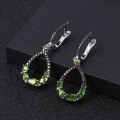 wholesale 925 Silver Exquisite and Luxurious Natural Garnet Earrings, Prosperity Series Gemstone Stud Earrings-0-7