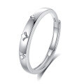 wholesale S925 Sterling Silver Original Design High-end Couple Rings Adjustable Plain Band Rings Valentine's Day Gift-0-109