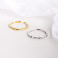 wholesale S925 Sterling Silver European and American Style Minimalist Irregular Surface Thin Ring for Women, Small Niche Aloof Fashion, Goddess Festival Gift-0-0