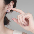 S925 Sterling Silver Moissanite Star Stud Earrings-0-2