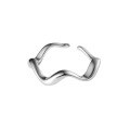 wholesale 925 Sterling Silver Wave Ring for Women, Korean Style Ins Minimalist High-end Elegant Trendy Index Finger Adjustable Ring J8544-0-4