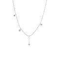 wholesale S925 Sterling Silver Fresh and Sweet Ins-Style Niche Design Diamond-Inlaid Teardrop Fringe Pendant Necklace Y01907-0-4
