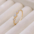 wholesale S925 Silver Plated 14K Gold Japanese Retro Style Women's Ring, Niche Luxury Jewelry Wholesale-0-2