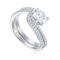 wholesale 925 Sterling Silver Cross-Border Best-Selling Stackable Ring Set for Women, Featuring Twisted Band and 15ct Zirconia Combination-0-0