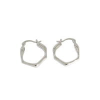 wholesale S925 Sterling Silver 564 Korean Version Ins Minimalist Geometric Polygonal Irregular Concave-Convex Earrings for Women-Platinum 925 silver
