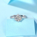 925 Sterling Silver Moissanite Starlight Ring, Exquisite and Minimalist-0-2
