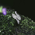 wholesale S925 Silver New Ring Simulated 5*10 Marquise Open Band Minimalist 075 Carat Ring-0-1