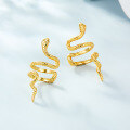 wholesale S925 Sterling Silver Snake-shaped Ear Cuff Fashion Minimalist Style Personality Trend Creative No Piercing Non-pierced Ear Clip Accessory-0-2