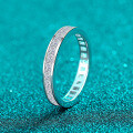 S925 Sterling Silver Full Moissanite Square Row Ring, Dainty and Versatile-0-0