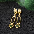 wholesale 925 silver gold-plated, Chinese-style palace vintage jade earrings with certificate, Hetian jade earrings-0-2