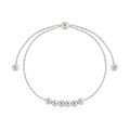 wholesale S925 sterling silver new bead chain necklace for women, minimalist style,, adjustable sliding collarbone chain-0-5