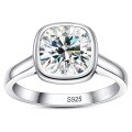 wholesale S925 Sterling Silver Cross-Border Moissanite Heart Ring, Oval 2 Carat High-End Minimalist Band Fashion Jewelry-0-4