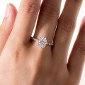 wholesale White Gold S925 Oval Moissanite Ring with Full Circle Small Stone Setting, Best-Selling Women's Ring on Independent Websites-0-3