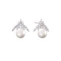 wholesale 925 Sterling Silver Snow Queen Pearl Earrings, Australian White High-Luster Pearls, Fashion Design, Light Luxury High-End Stud Earrings-0-4