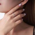 925 Sterling Silver Moissanite Ring with Honeysuckle Design, Cross-Border Hot-Sale Trendy Jewelry-0-1