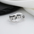 wholesale S925 Sterling Silver Irregular Rotatable Anxiety-Relieving Flexible Ring New Popular European and American Style Index Finger Ring-0-1