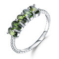 wholesale S925 silver European and American luxury natural diopside ring, fashionable and elegant gemstone jewelry-0-4