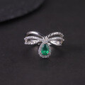 wholesale S925 Sterling Silver Crown Natural Topaz Ring with Garnet and Diopside, New Style for Cross-Border Trade-0-4