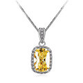S925 Sterling Silver Zircon Necklace, Minimalist and Luxurious Pendant-0-13