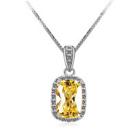 S925 Sterling Silver Zircon Necklace, Minimalist and Luxurious Pendant.-Model M [Clearance Sale with Free Shipping]  925 Silver