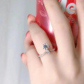 wholesale S925 Silver New Style "Crowning Love" 1-Carat Ring for Women, Diamond Engagement Ring Band-0-2