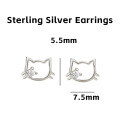 wholesale 925 Sterling Silver Cartoon Cat Ear Studs, Hypoallergenic, Versatile, Small And Exquisite, High-end Ins Style, No Need To Remove-0-5