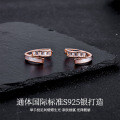 S925 Sterling Silver Cross Geometric Double-Layer Zircon Earrings-0-1