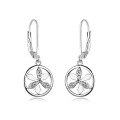wholesale 925 Sterling Silver French Retro Christmas Earrings with Design Sense, Winter Circle Drop Earrings, Niche Wholesale-0-8