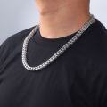 wholesale S925 Sterling Silver Full Pave Moissanite Cuban Link Necklace, Amazon Best-Seller, Direct Factory Wholesale-0-2