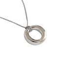 wholesale S925 sterling silver HXL566 Korean-style oval pendant collarbone chain, minimalist and versatile geometric circle-0-4
