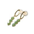wholesale S925 Silver Natural Hetian Jade Jasper Yang Green Heart-Shaped Ear Clips for Non-Pierced Ears-0-4