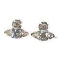 925 Silver Saturn Earrings with 1-2ct Moissanite and Zirconia-0-3