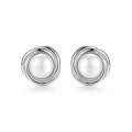 wholesale 925 Sterling Silver Natural Freshwater Pearl Stud Earrings, Ins Style Light Luxury Pearl Earrings-0-4